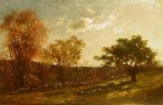 Landscape Study, Melrose, Massachusetts, oil painting by Charles Furneaux, Charles Furneaux